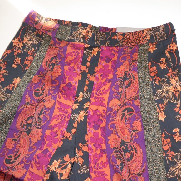 Soft Surroundings Wide Leg Full Length Curio Pants Black Multi USA Size Small - Picture 2 of 16